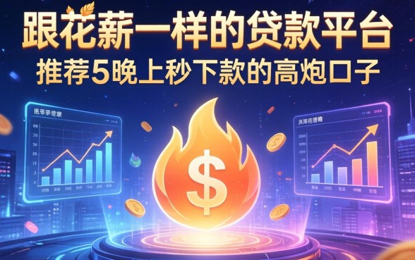跟花薪一样的贷款平台，推荐五个晚上秒下款的高炮口子