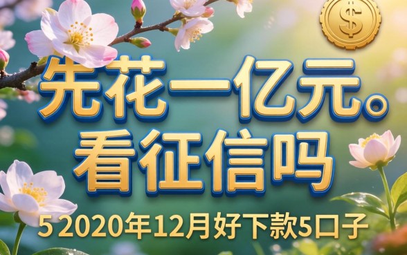 先花一亿元不看征信吗，归纳5个2020年12月好下款的口子