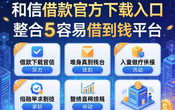 和信借款官方下载入口，整合5个容易借到钱的平台