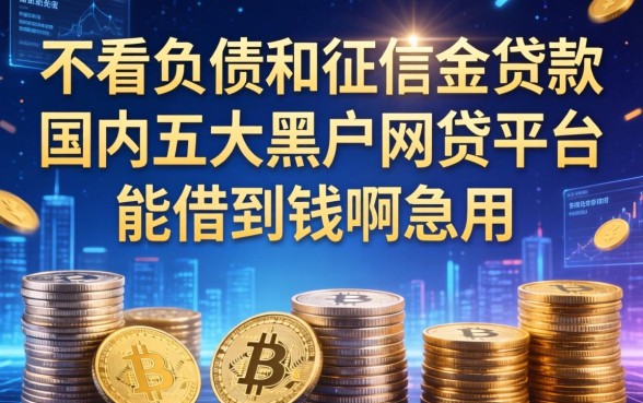 不看负债和征信的贷款，国内五大黑户网贷平台能借到钱啊急用
