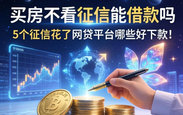买房不看征信能借款吗，整合5个征信花了网贷平台哪些好下款