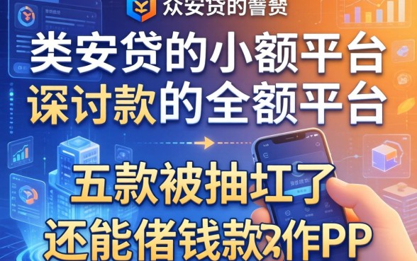 类似众安贷的小额平台，探讨五款被抽贷了还能借钱的软件