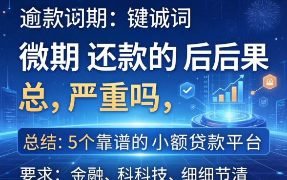 逾期还款的后果严重吗，总结五个靠谱的小额贷款平台