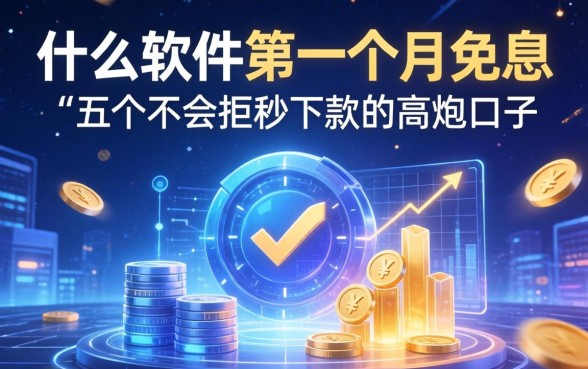 什么软件第一个月免息，介绍五个不会拒秒下款的高炮口子