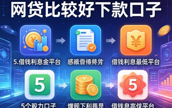 网贷比较好下款的口子，例举5个借钱利息最低的平台