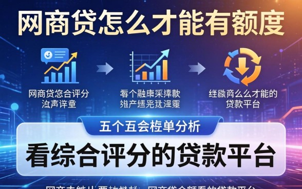 网商贷怎么才能有额度，分析五个不看综合评分的贷款平台