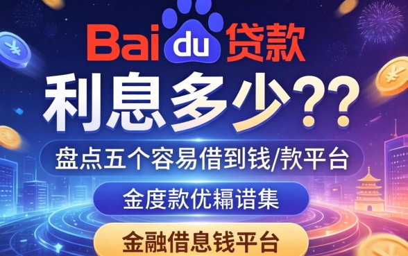百度贷款的利息是多少，盘点五个容易借到钱的平台
