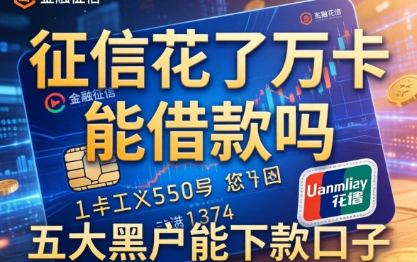 征信花了万卡能借款吗，五大黑户能下款的口子