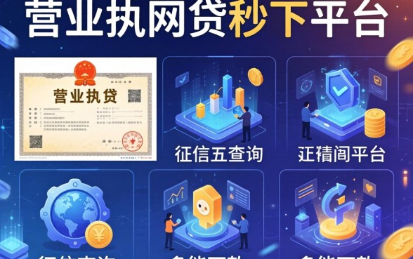 营业执照网贷秒下平台，整理五个征信查询多能下款的平台