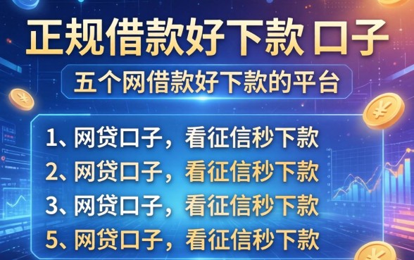 正规借款好下款的口子，总结五个网贷口子不看征信秒下款的平台