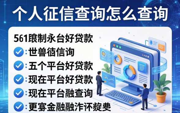 个人征信查询怎么查询，介绍五个现在平台好贷款