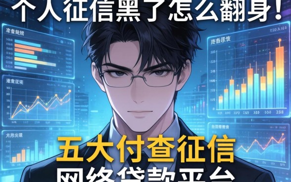 个人征信黑了怎么翻身，五大不查征信的网络贷款平台