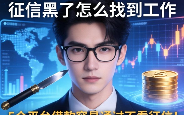 征信黑了怎么找到工作，归纳5个平台借款容易通过不看征信的