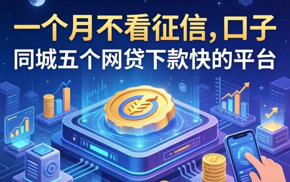 一个月不看征信的口子，同城五个网贷下款快的平台