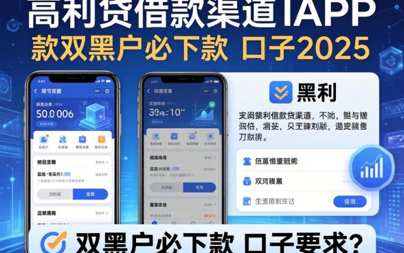 高利贷借款渠道app，探讨五款双黑户必下款的口子2025