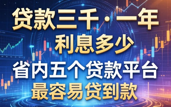 贷款三千一年利息多少，省内五个贷款平台最容易贷到款