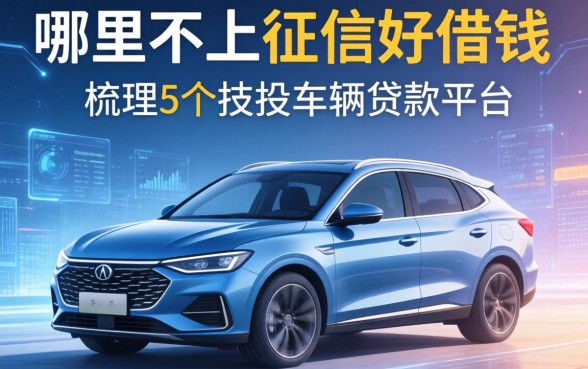 哪里不上征信好借钱的，梳理5个按揭车辆贷款平台