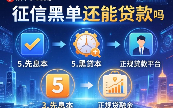 征信黑名单还能贷款吗，例举5个先息后本的正规贷款平台