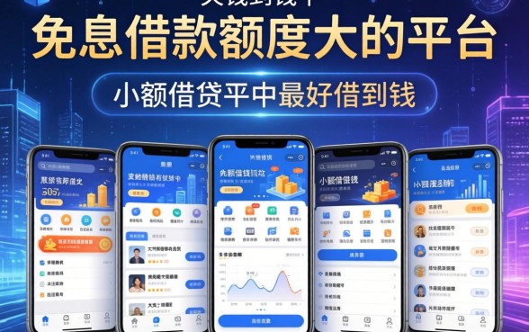 免息借款额度大的平台，总结五个小额借钱软件最好借到钱的