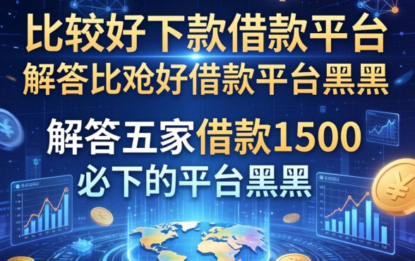 比较好下款的借款平台，解答五家借款1500必下的平台黑户