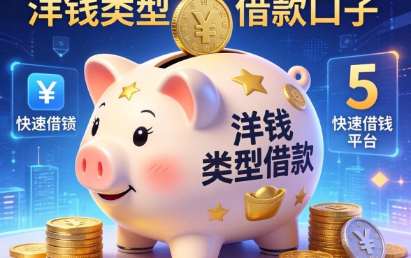 洋钱罐类型的借款口子，阐述5家可以快速借钱的平台