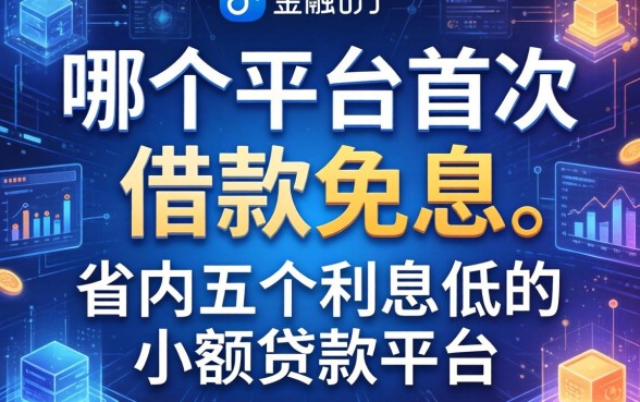 哪个平台首次借款免息，省内五个利息低的小额贷款平台