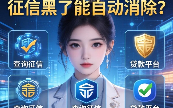 征信黑了能自动消除吗，分享五个不查询征信的贷款平台