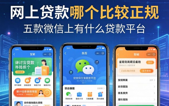 网上贷款哪个比较正规，探讨五款微信上有什么贷款平台