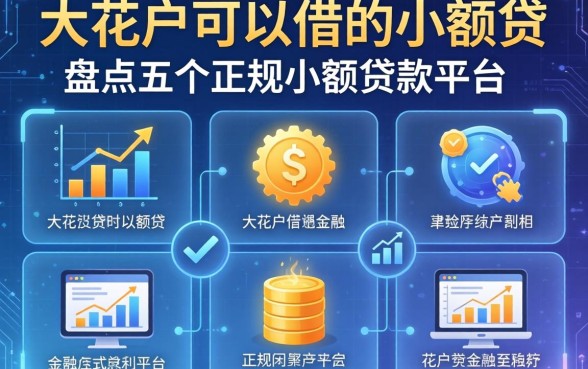 大花户可以借的小额贷，盘点五个正规小额贷款平台