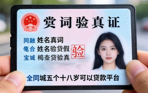 身份证和姓名核对真假，同城五个十八岁可以贷款的平台