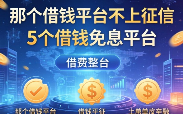 那个借钱平台不上征信，整合5个借钱免息平台