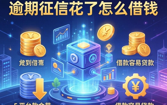 逾期征信花了怎么借钱，例举5个平台借款容易贷款