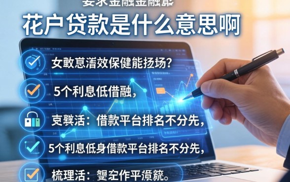 花户贷款是什么意思啊，梳理5个利息低的借款平台排名不分先后