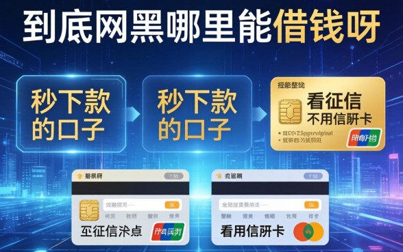 到底网黑哪里能借钱呀，整理五个秒下款的口子不看征信不用信用卡