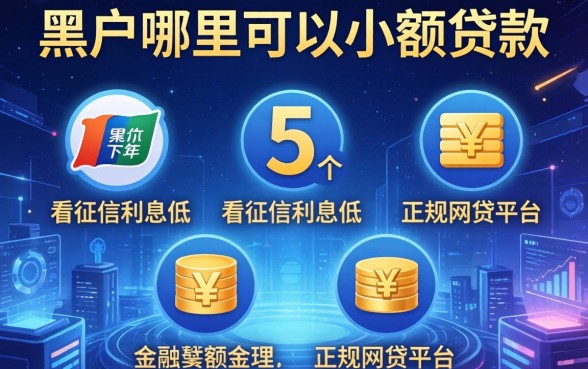 黑户哪里可以小额贷款，梳理5个不看征信利息低的正规网贷平台