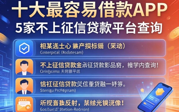十大最容易借款app，阐述5家不上征信贷款平台查询