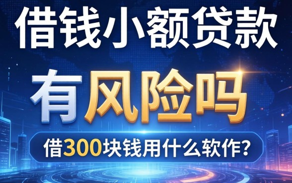 借钱小额贷款有风险吗，总结五个借300块钱用什么软件