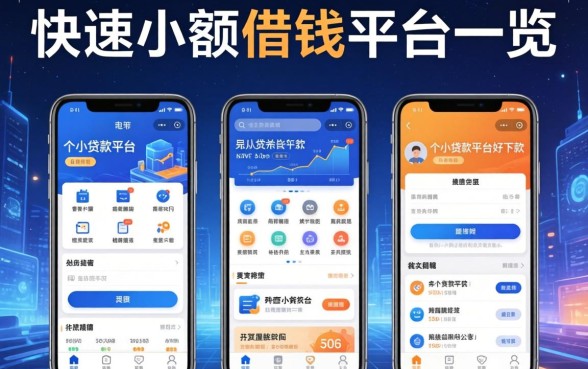 快速小额借钱平台一览，梳理5个小贷款平台好下款