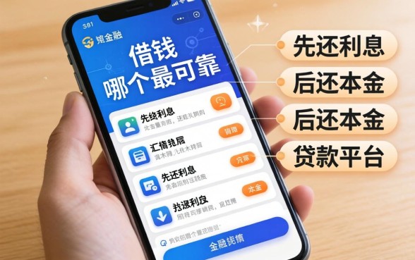 手机上借钱哪个最可靠，汇总五个先还利息后还本金的贷款平台