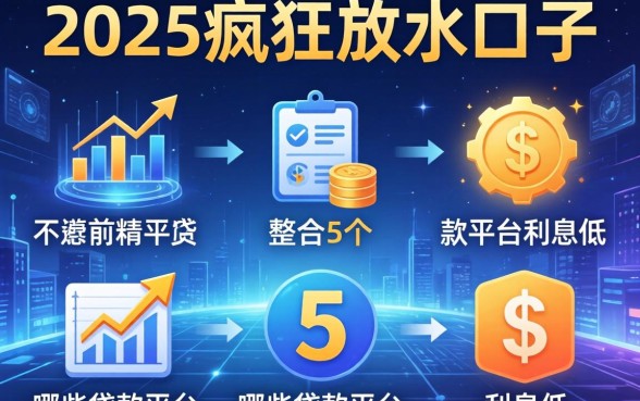 2025疯狂放水口子，整合5个哪些贷款平台利息低