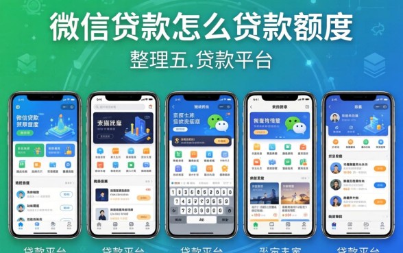 微信贷款怎么贷款额度，整理五个贷款平台app