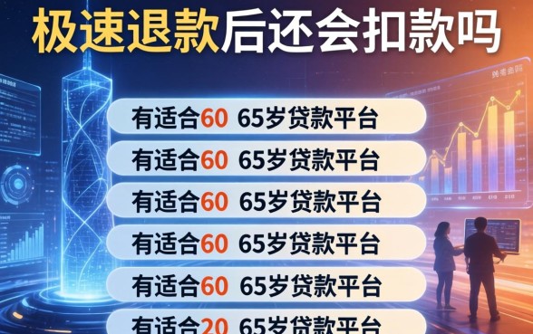 极速退款后还会扣款吗，总结五个有适合60一65岁的贷款平台