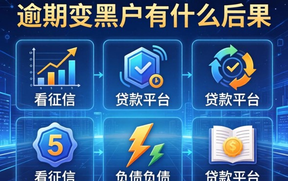 逾期变黑户有什么后果，分享五个不看征信和负债的贷款平台