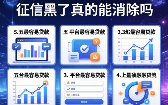征信黑了真的能消除吗，介绍五个平台最容易贷款