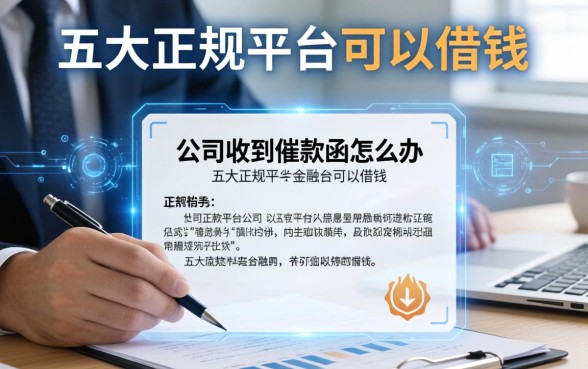 公司收到催款函怎么办，五大正规平台可以借钱