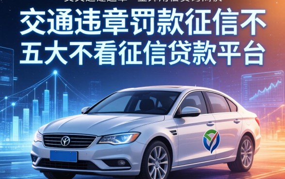 交通违章罚款上征信不，五大不看征信贷款平台