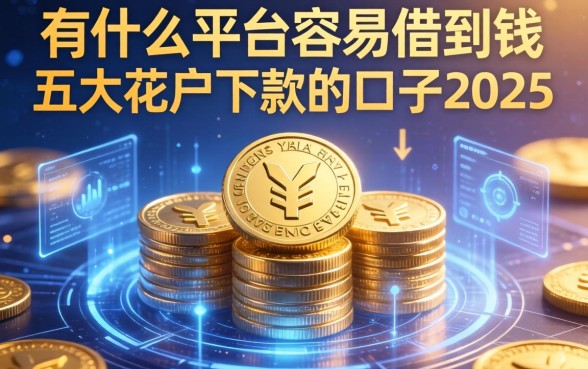 有什么平台容易借到钱，五大花户下款的口子2025