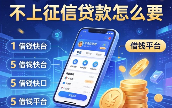 不上征信的贷款怎么要，例举5个借钱快的平台