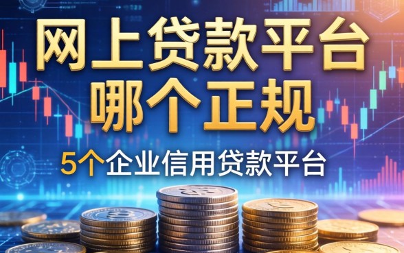 网上贷款平台哪个正规，例举5个企业信用贷款平台