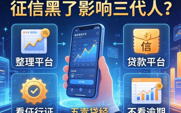 征信黑了影响三代人吗，整理五个贷款平台不看征信不看逾期